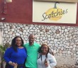 Customers at Scotchies Jerk Center in Montego Bay